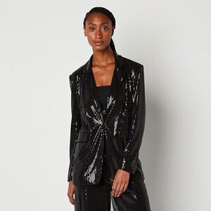Women's Worthington X Jason Bolden Sequin Blazer - Black - Size Medium